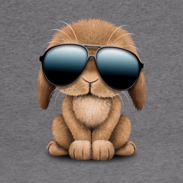 Cute Baby Bunny Wearing Sunglasses by jeffbartels